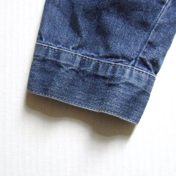 Brody jean jacket denim cowgirl cropped medium spring summer coat vintage 1990s - Picture 13 of 15